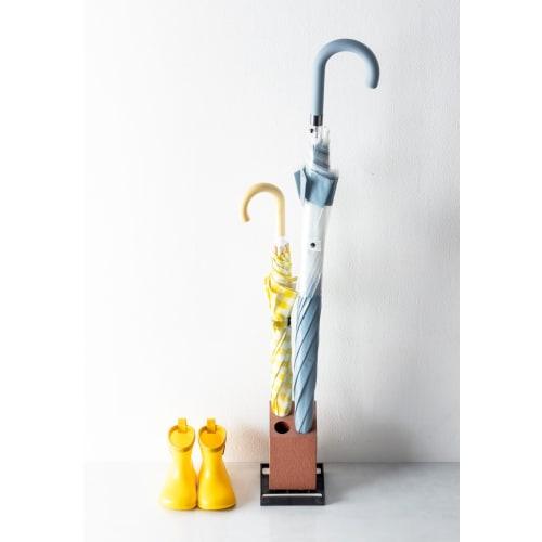 Anesti Umbrella Stand, Brown, 4-Stand, Approx. 12.5cm H x 12.5cm W x 17cm H, Kalari Diatomaceous Earth, Built-in, Slanted Umbrella Stand, HO1957