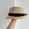 Summer parent-child children straw hat men's and women's jazz top hat baby trendy hat sunshade sunscreen travel beach hat