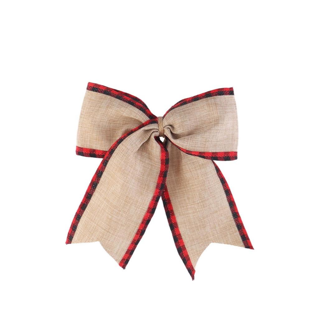 Christmas Decorations High-end Gold Velvet Bow Christmas Flocking Bow Large Red