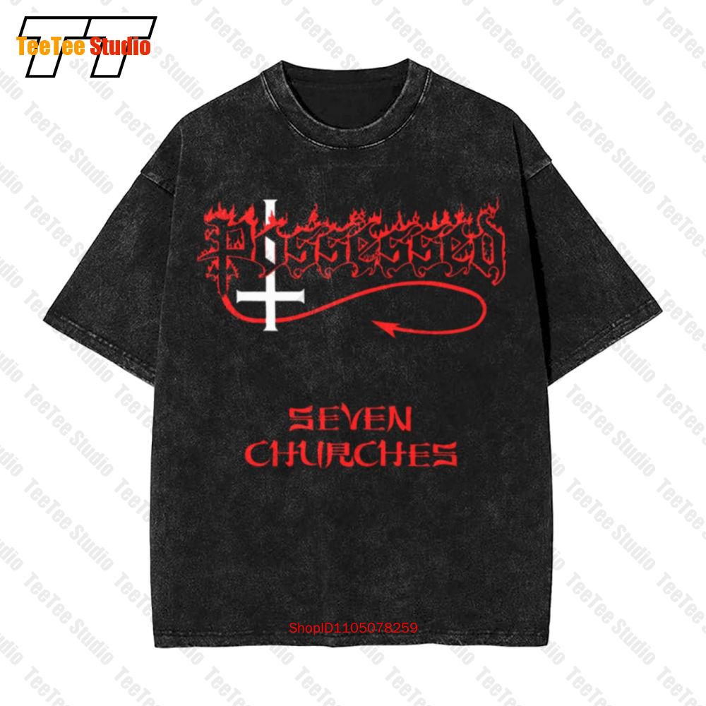 Possessed Seven Churches Death Metal Possessed Band Vintage Oversized TShirt VTYA S