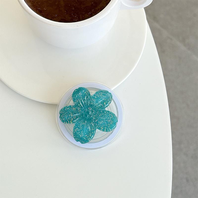 

Small Fresh Glitter Three-Dimensional Flower Mobile Phone Airbag Bracket Magnetic Suction Telescopic Advanced Sense Stable Desktop Support Watching