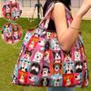 Tote Bag Large Capacity Tote Bag Satchel Lightweight Shopping Bag Printed Pattern Outdoor Foldableable Satchel Camping Style Travel Bag