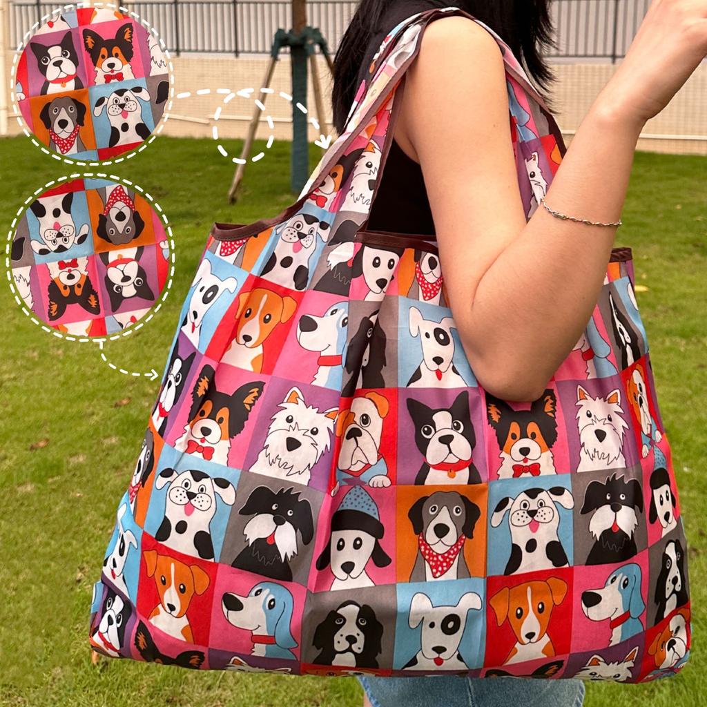 Tote Bag Large Capacity Tote Bag Satchel Lightweight Shopping Bag Printed Pattern Outdoor Foldableable Satchel Camping Style Travel Bag
