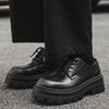 Derby Schuhe Herren Plateau Erhöhung Britische Nische Große Kopfschuhe Herren Pendler Casual Lederschuhe 5052-J
