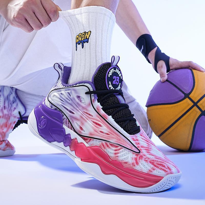 

2025 large size new luminous men s basketball shoes men s high-top teenage students cement ground actual combat sneakers 2025 45