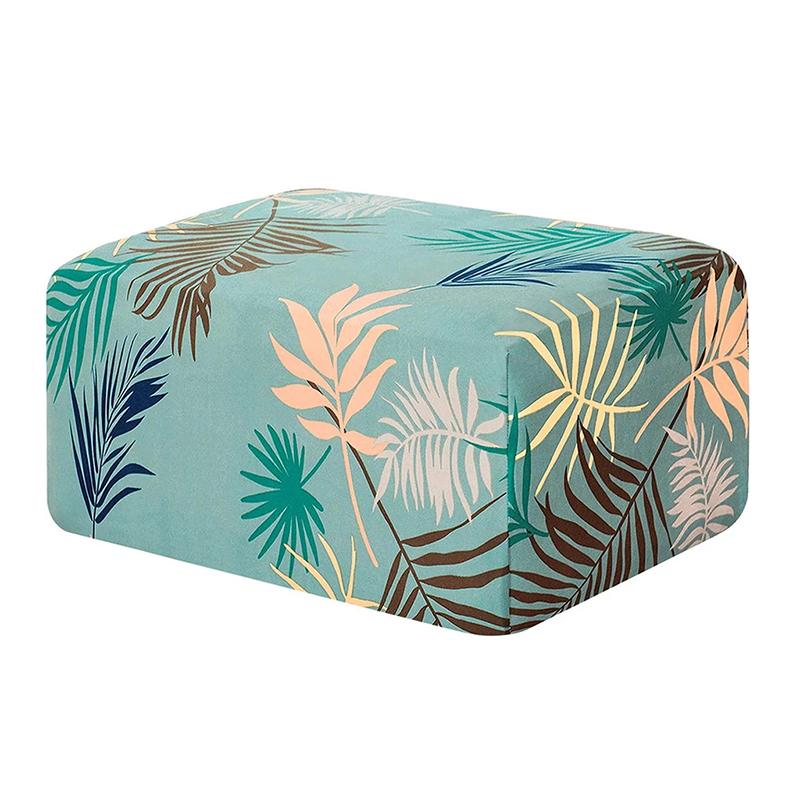 

Цветочный принт эластичный спандекс пуф диван табурет чехол для дома мебель чехол для комнаты офис пылезащитный пуф подставка для ног чехлы