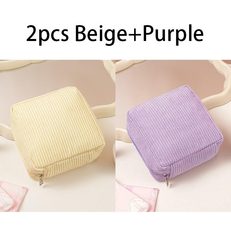 Toiletry Bag Sanitary Pad Pouch Small Makeup Bag Cosmetic Storage Pouch Women Pad Pouch Cute Cable Case SNBD003