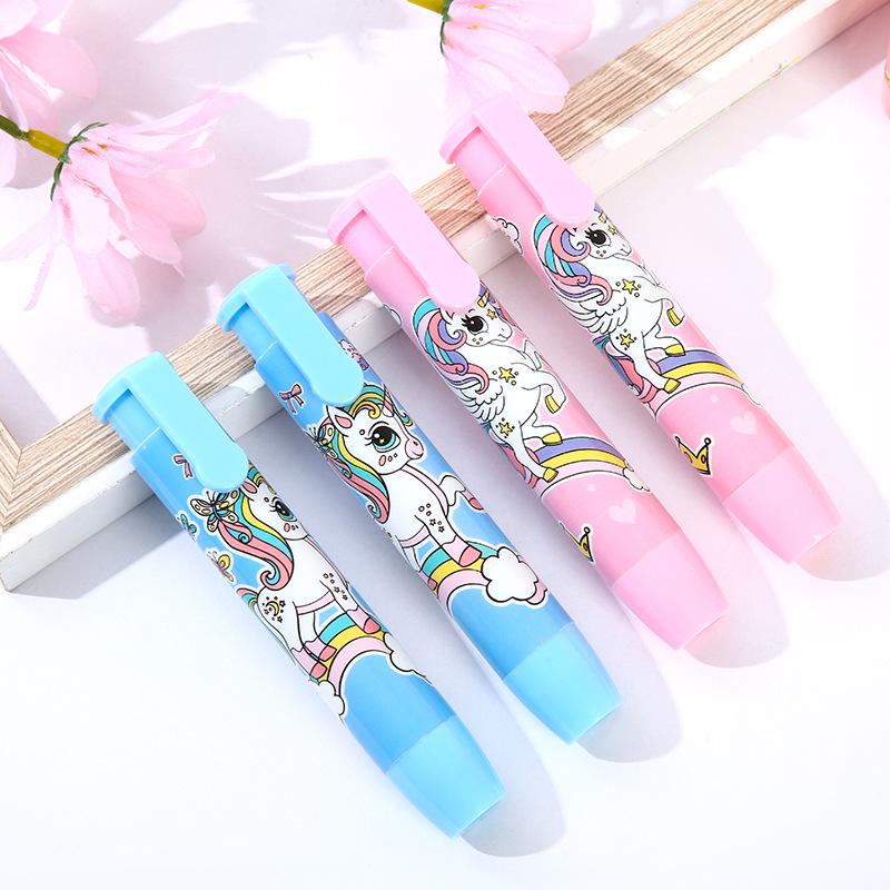 20pcs Click Eraser Elementary Cartoon Clean Retractable To Be Extremely Clean and Free of Residue When Used