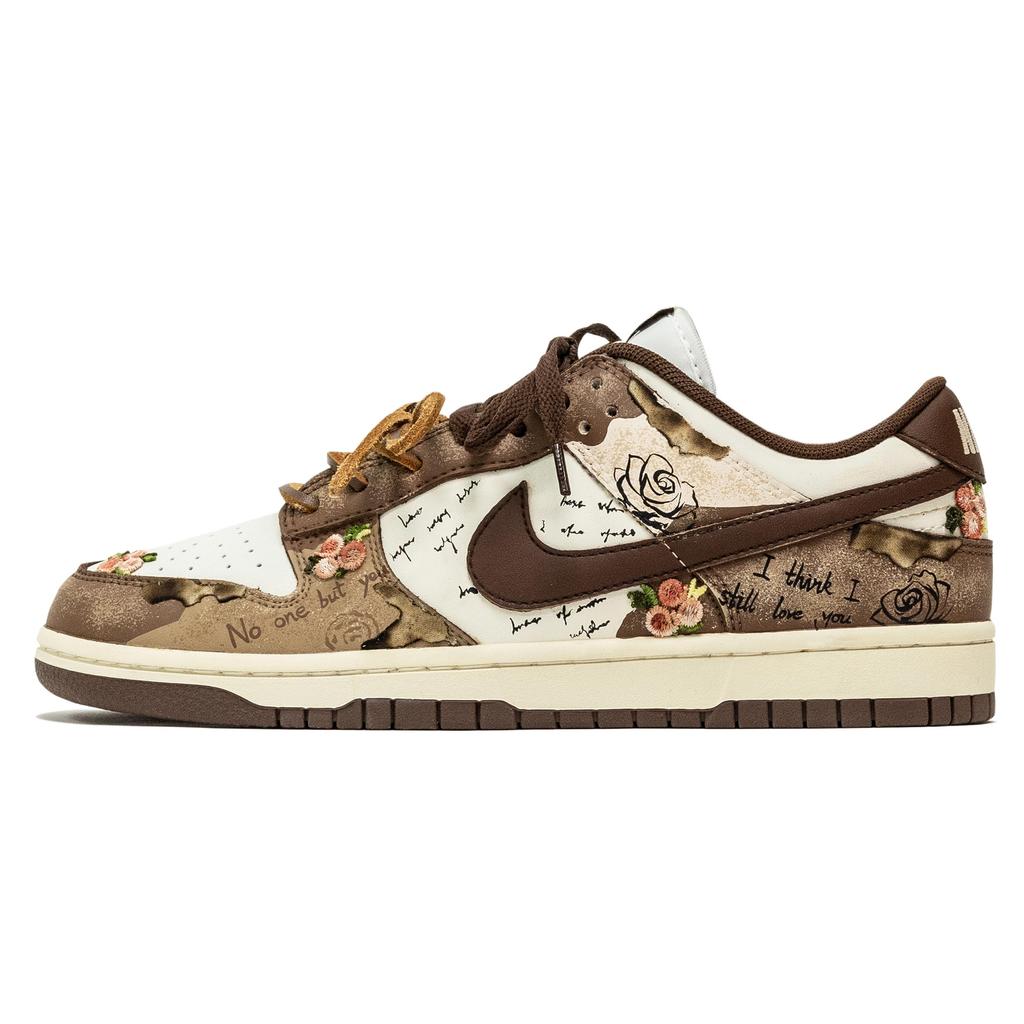Nike Dunk Fantasy, Love Talk Planer Abriebfeste Niedrige Skateboard-Schuhe Unisex Braun DD1503-124(Team1210-)