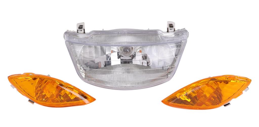 CustomDivine Headlight and Turn Signal Set for Yamaha JOG, JOG ZR (SA16J, SA36J, SA39J), Remote Control JOG, JOG Deluxe, ZR Evo2 (SA55J, SA57J), etc.