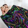 Neon Rainbow Swirls Psychedelic Oil Spill Throw Blanket heavy to sleep Luxury Throw Camping Sofa Throw Blankets