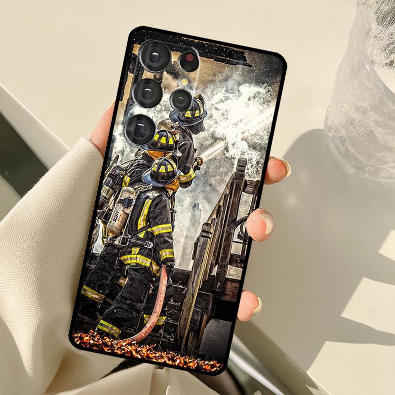 Firefighter Heroes Fireman Case For Samsung Galaxy S23 Ultra S21 S22 S24 S25 Ultra S9 S10 Plus S25 FE S20 FE Back Cover