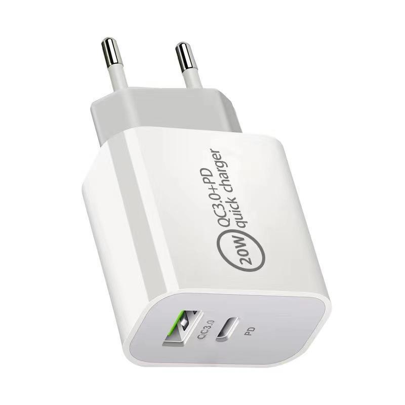 PD20W Fast Charger: Dual-Port A+C PD+QC3.0 for Apple iPhone 16.