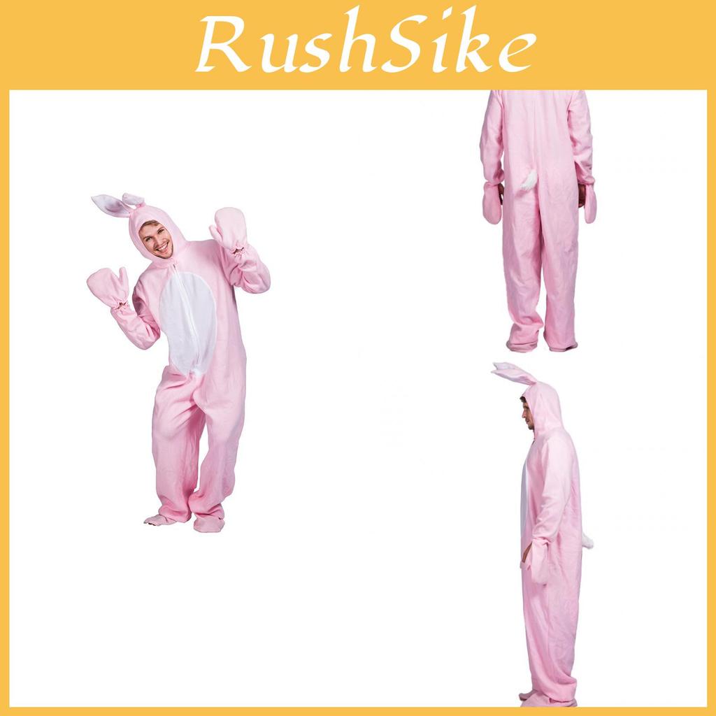 Pink Bunny Costume For Adults With Polyester Material For Cosplay And Halloween Parties