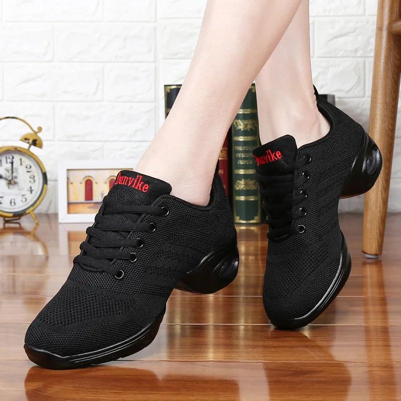 Ladies Sports Feature Soft Outsole Breath Dance Shoes Sneakers for Woman Practice Shoe Modern Dance Jazz Shoes