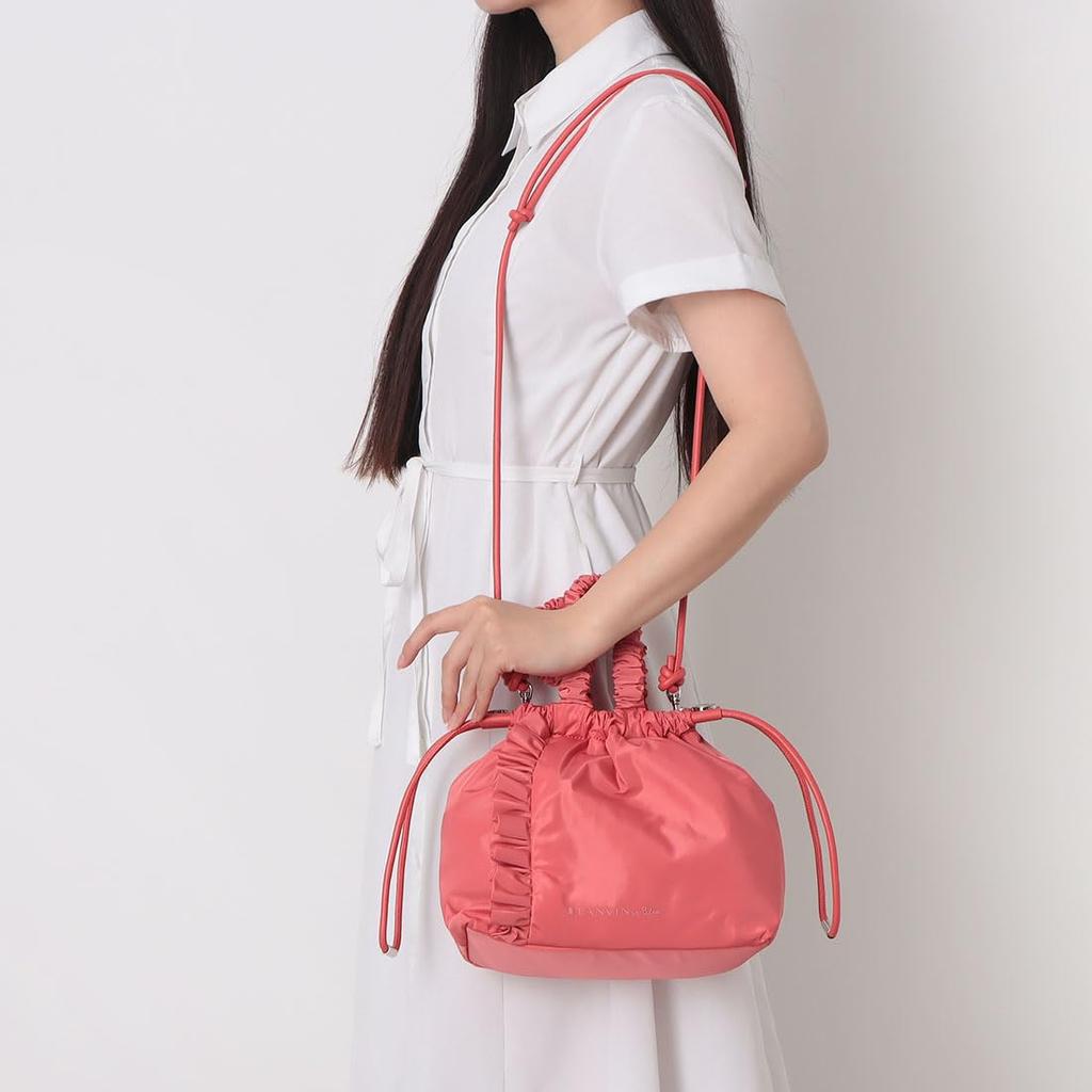 LANVIN en Bleu Mile Shoulder Pink Damenhandtasche,