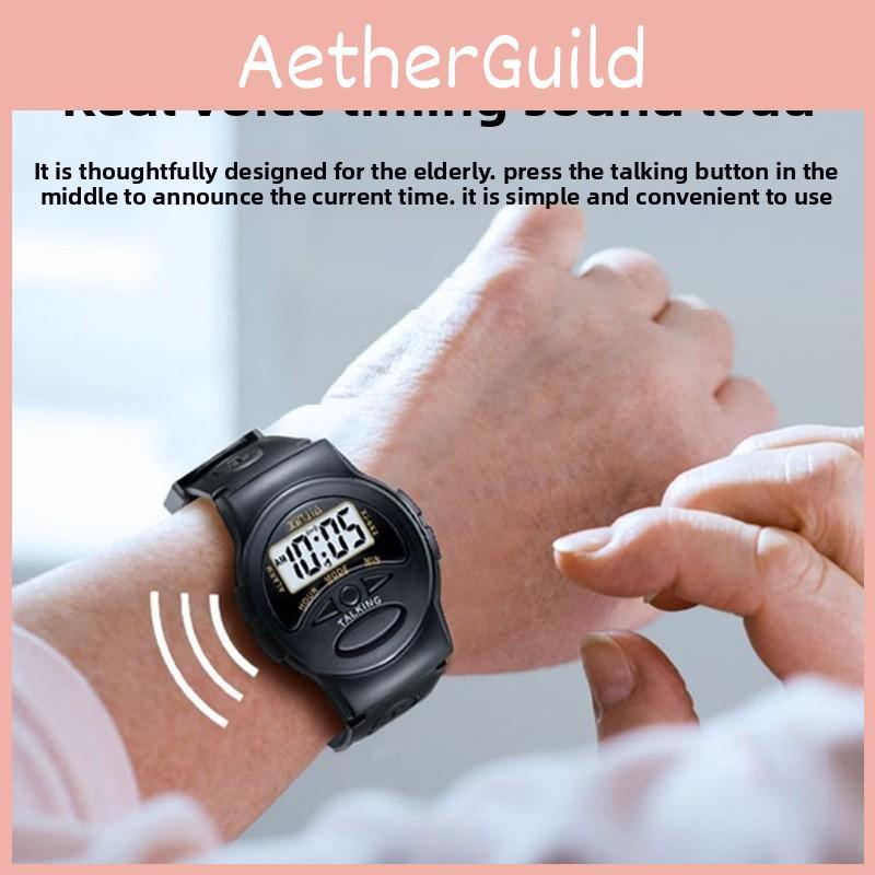 Digitale Sprachbericht-Uhr für Ältere mit Zeitanzeige für Senioren und blinde Benutzer