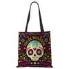 Abstract Art Skull Horror Print Shopping Bags Women Folding Reusable Customize Tote Shoulder Bag Canvas Groceries Handbags 2022 CLE