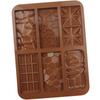 6 Grid Small Waffle Rectangle Chocolate Bar Silicone Candy Mold Trays