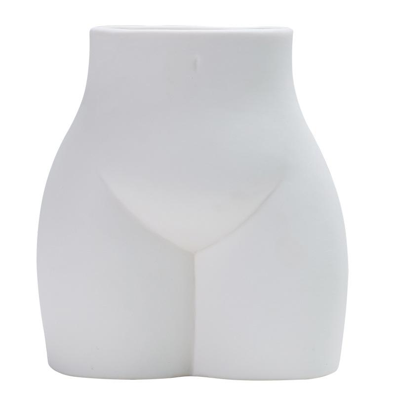 Ceramic Human Body Shape Vase Nude Naked Girl Butt Ceramic Flower Vase Flower Arrangement Modern Home Creative Decoration