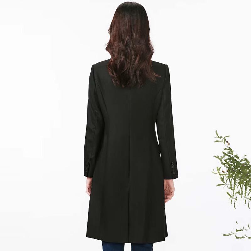 JESSIE Women's Lapel Mid-Length Wool Blend Coat AMFGA127