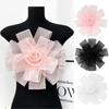 Exquisite Mesh Dress Cloth Patch Rose Flower Multi-Layer Large Flower Patch Sew On Patch DIY Flower Brooch