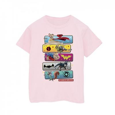 Girls DC League Of Super-Pets Character Pose Cotton T-Shirt