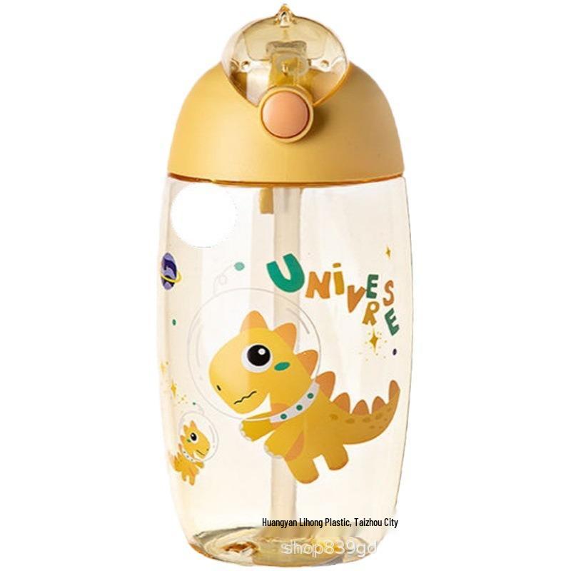 

Динозавр-чашка з соломинкою: Портативна, ударостійка навчальна чашка для дітей для використання на вулиці 501-600ml ціан