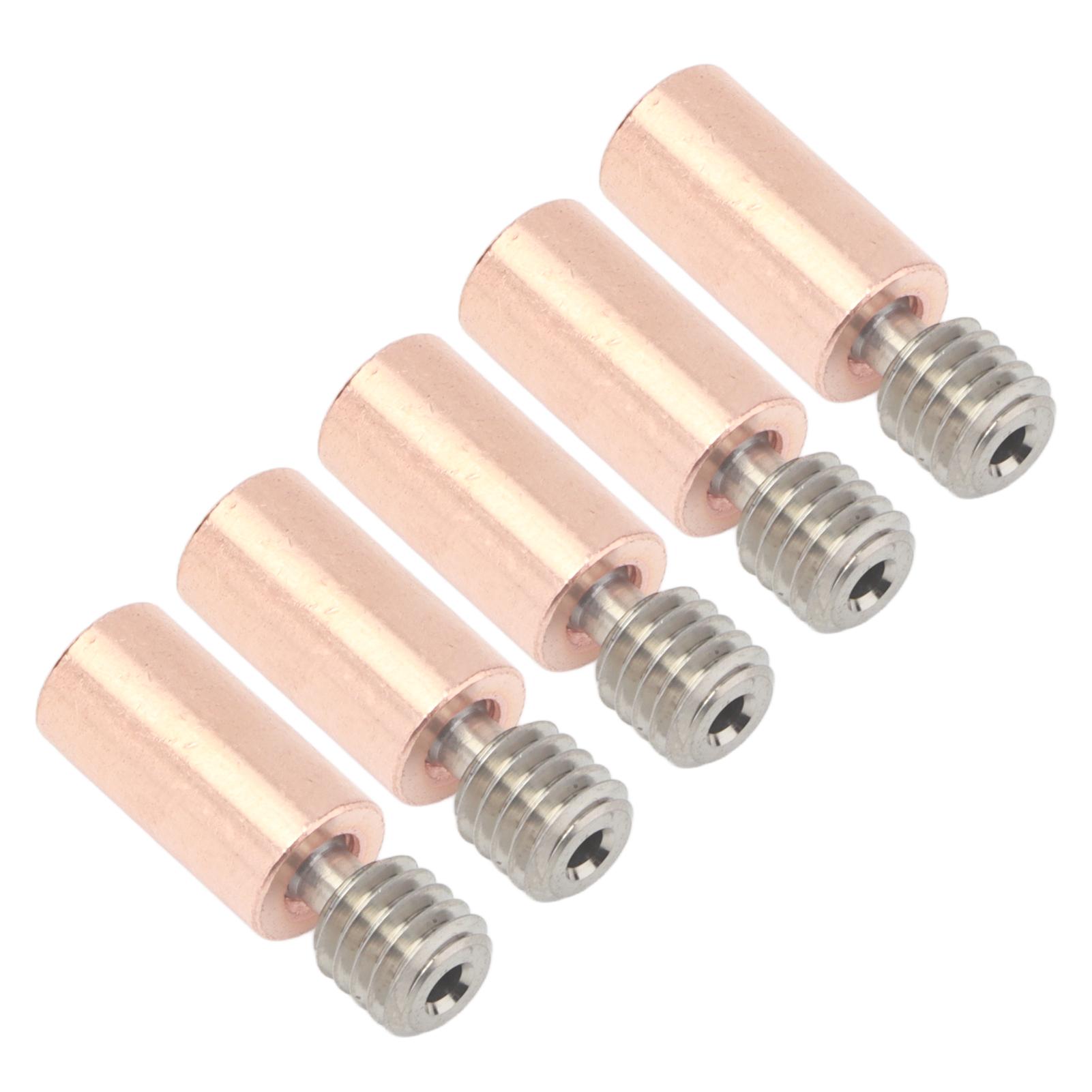 

5 шт. Биметаллический тепловой барьер Титановый сплав Медный тепловой барьер Замена для 3D-принтера Prusa I3 MK3 MK3S Гладкий