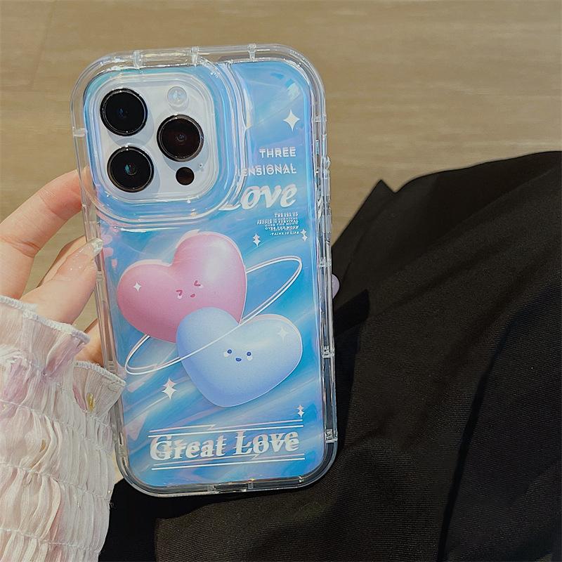 Mobile Phone Cases for iPhone 11 13 XR 15 Pro Max 12 14 Pro Max Case iPhone 16 7 Plus 8 Plus XS Max 6 15 Plus Laser Wave Pattern Anti-drop Waterproof