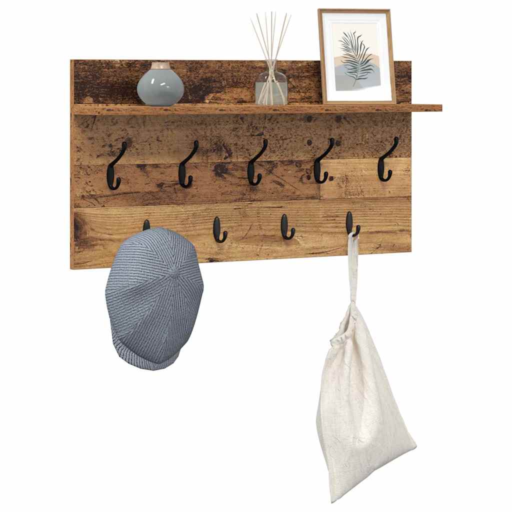 Wall Mounted Nightstand Reclaimed Wood Look 80 x 40 x 12 cm Engineered Wood
