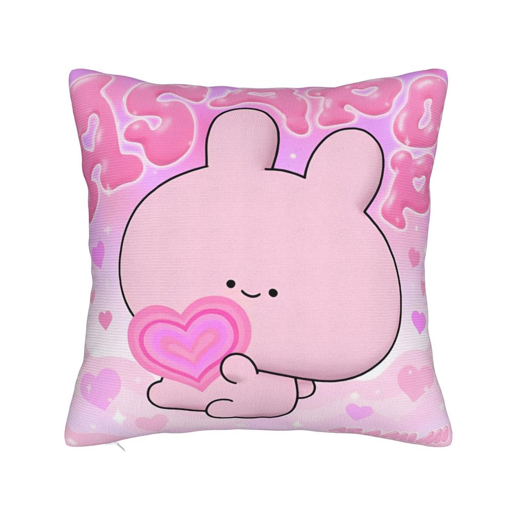 Asamimichaan Asleep Cartoon Square Pillow Cases Kawaii Asamimi Cushion Cover Decor Throw Pillow Case Cover for Sofa cm