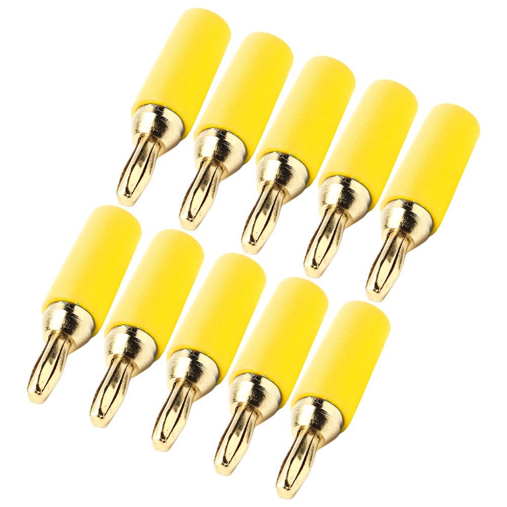 10 PCS Copper Gold Plated Banana Connector Speaker Plug  Connector  Speaker Connection