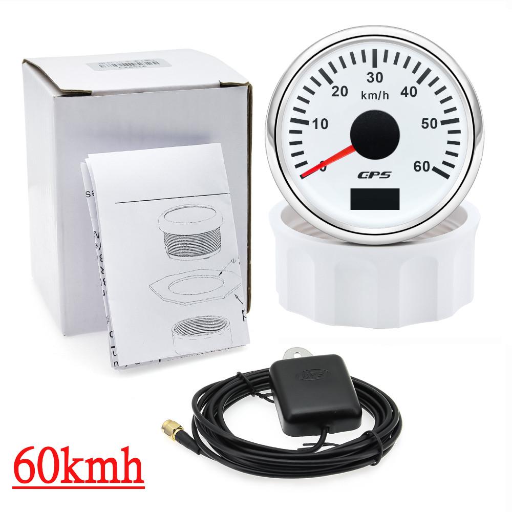 200km/h 120km/h 60 km/h Waterproof 52MM GPS Speedometer Speed Odometer with Antenna 7 Colors Light Universal For Car Boat Marine