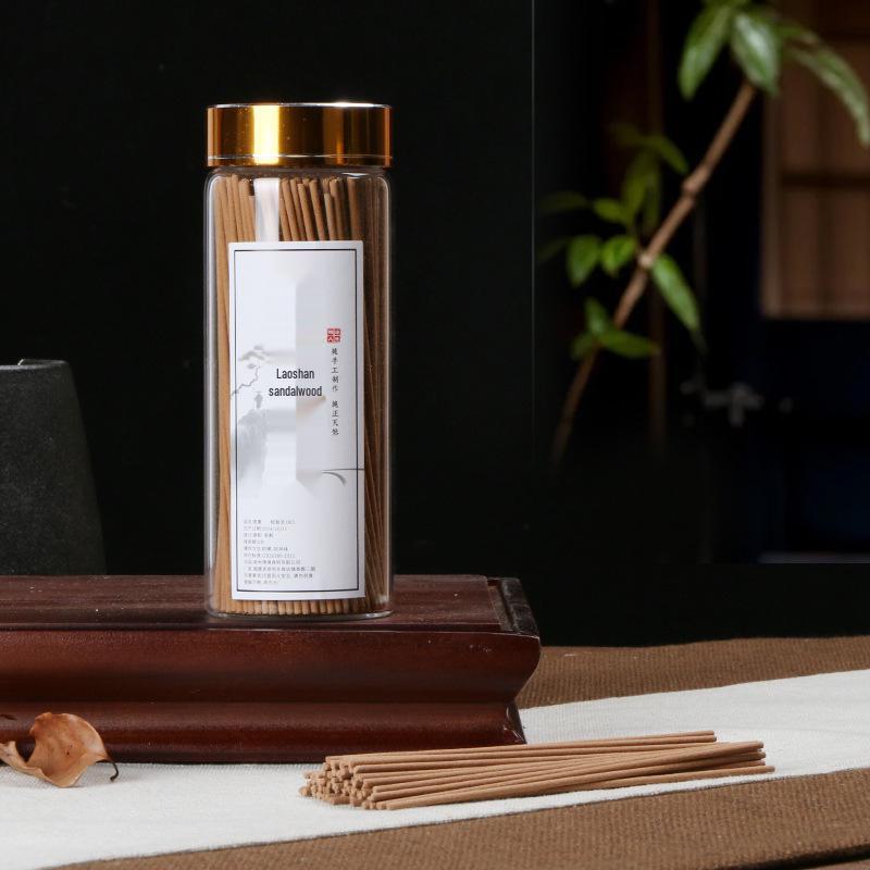 Douyin Bestseller: Sandalwood & Agarwood Incense Sticks with Osmanthus Scent, Heart Sutra Vertical Burner & Holder for Home