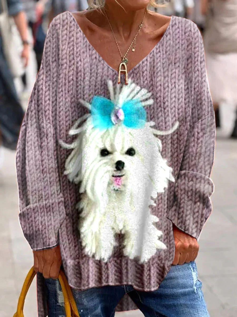 

2024 новая весенне-осенняя длинная женская свободная футболка с длинным рукавом и 3D-принтом из рождественской серии в городском повседневном стиле 8XL