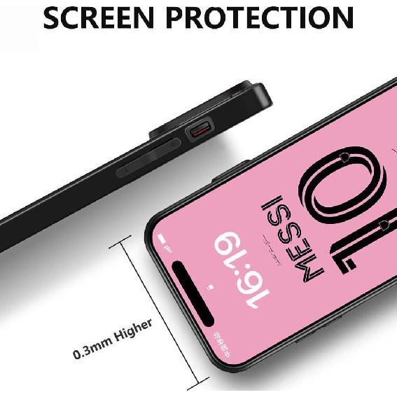 Nikitea ZERMU for iPhone 15 Pro Max Case, Lione%l Mess%i Super Soccer Star Miam%i #10 Fashion Full Protection Soft Silicone TPU Shock Absorption