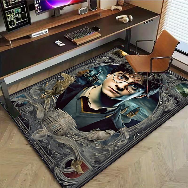 1pc Hogwarts School of Witchcraft and Wizardry Carpet, for Home & Office Decor, Desk Chair Carpet, Festive GiftL1462