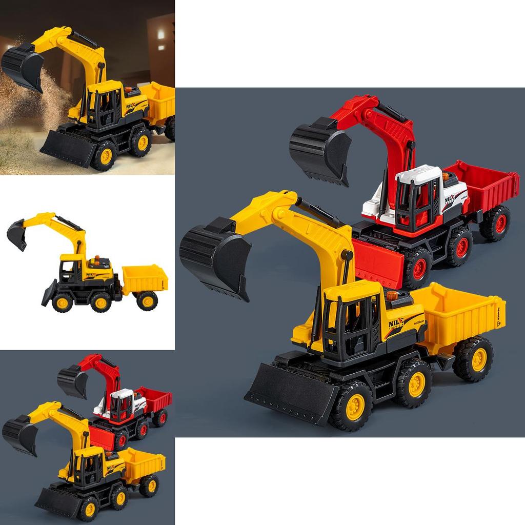Excavator Toy Model With Flashing Lights And Sound For Childrens Play And Learning