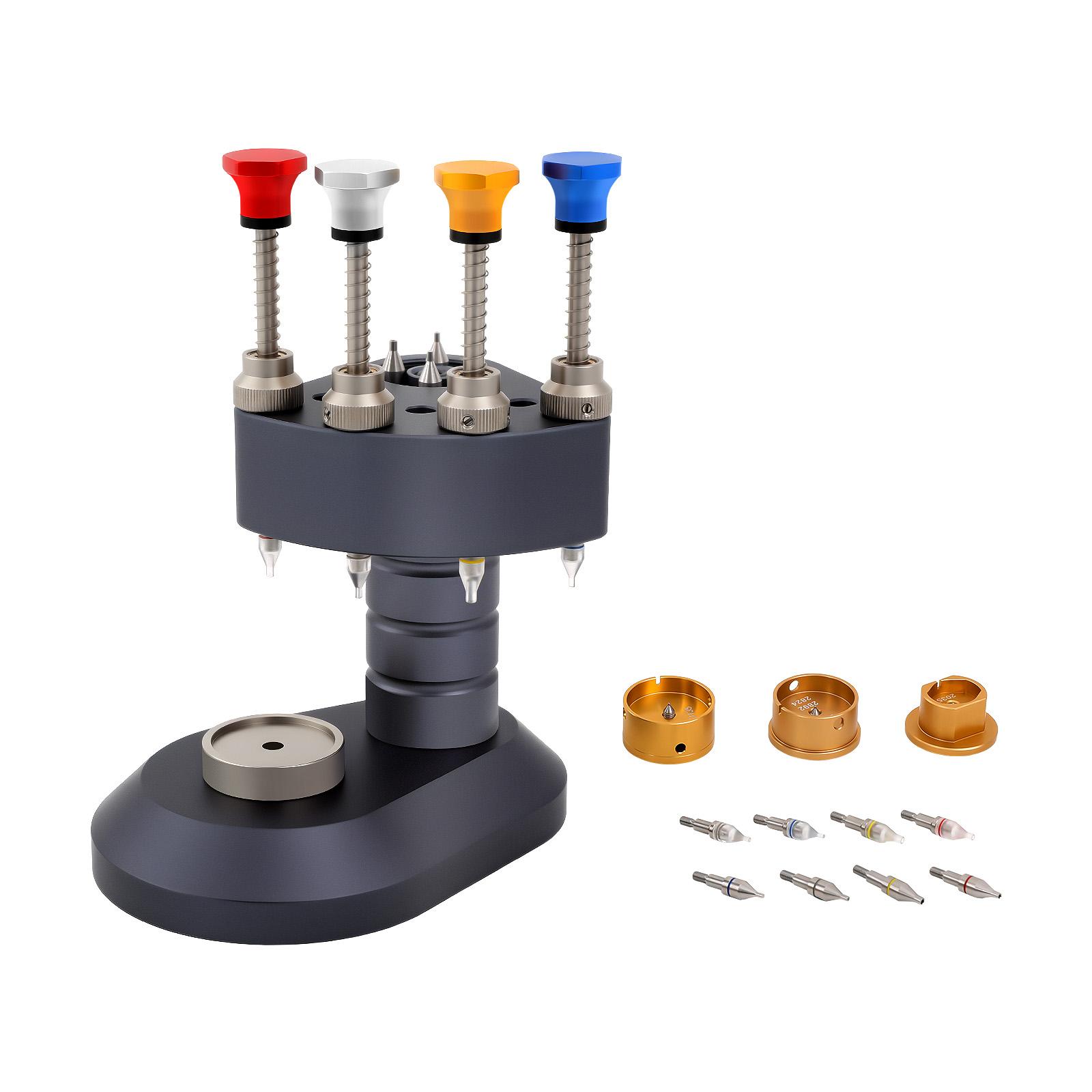 Инструмент для установки стрелок часов, 4-контактный фитинг для установки часовых стрелок, Набор для ремонта, пресс-иглы для установки часовых стрелок чёрный