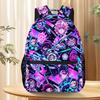 Demon Slayer Anime Rucksack Neon Print Tanjirou Zenitsu School Tote Roomy Casual Trip Rucksack Mochilas Great for Daily Activities