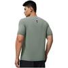 Li Ning Fitness Series Letter Print Round Neck Short Sleeve T-Shirt Men Tops Gray-Green ATST505-5