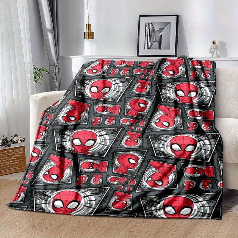 Spider-man Cute Printed Blanket Rectangular Soft Comfortable Modern Style Polyester