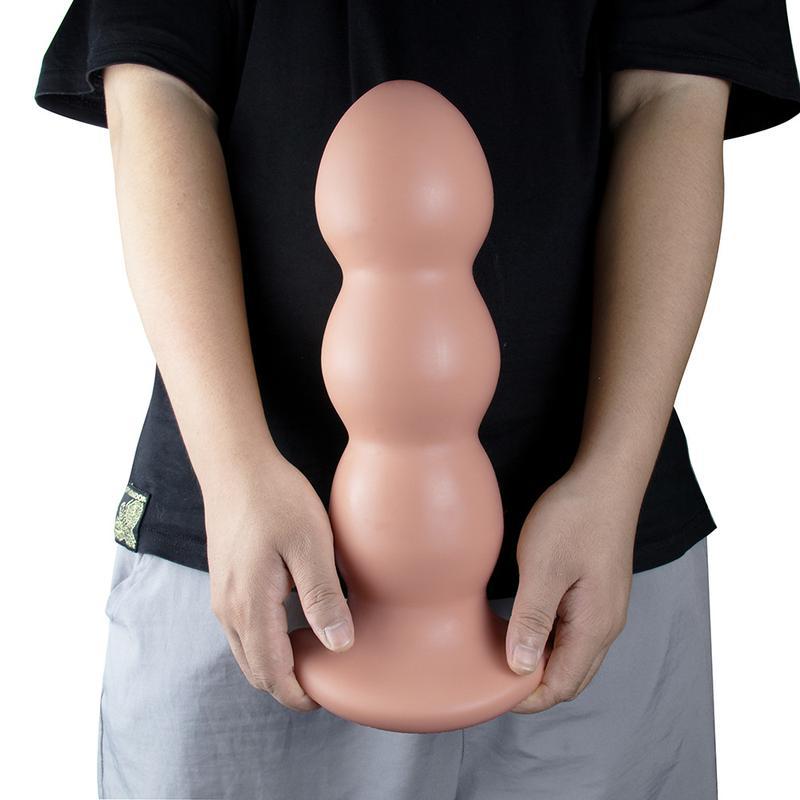 Oversized and Long Anal Plug Anal Expander Masturbation Device Soft Spherical Fun Back Court Pull Beads Adult Products