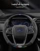 Genuine Leather Suede Carbon Fiber Steering Wheel Cover for JMC Ford Territory 2019-2021, Universal All-Season Model