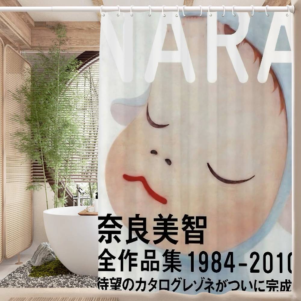 Yoshitomo Nara 1pc Shower Curtain Polyester Waterproof Shower Curtain Bathroom Partition Curtain Decoration Accessories
