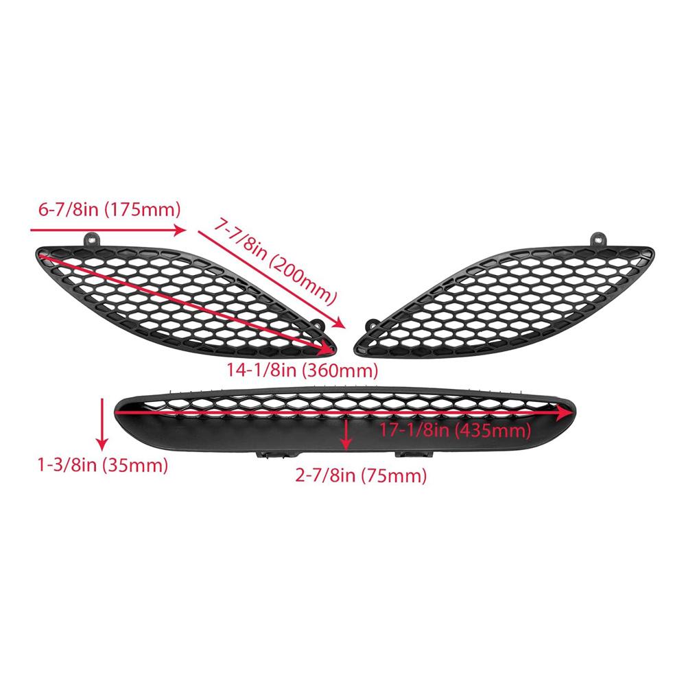 Hood Bezel Trim Vent Grille 68202462AD For Dodge Charger SRT Replace 2015-2019