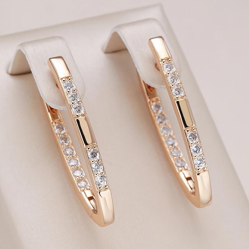 

Винтажная богемная пара позолоченных серег | Элегантные свадебные украшения с синтетическими камнями, Изысканные украшения, Полированная отделка, Милые серьги золотистый