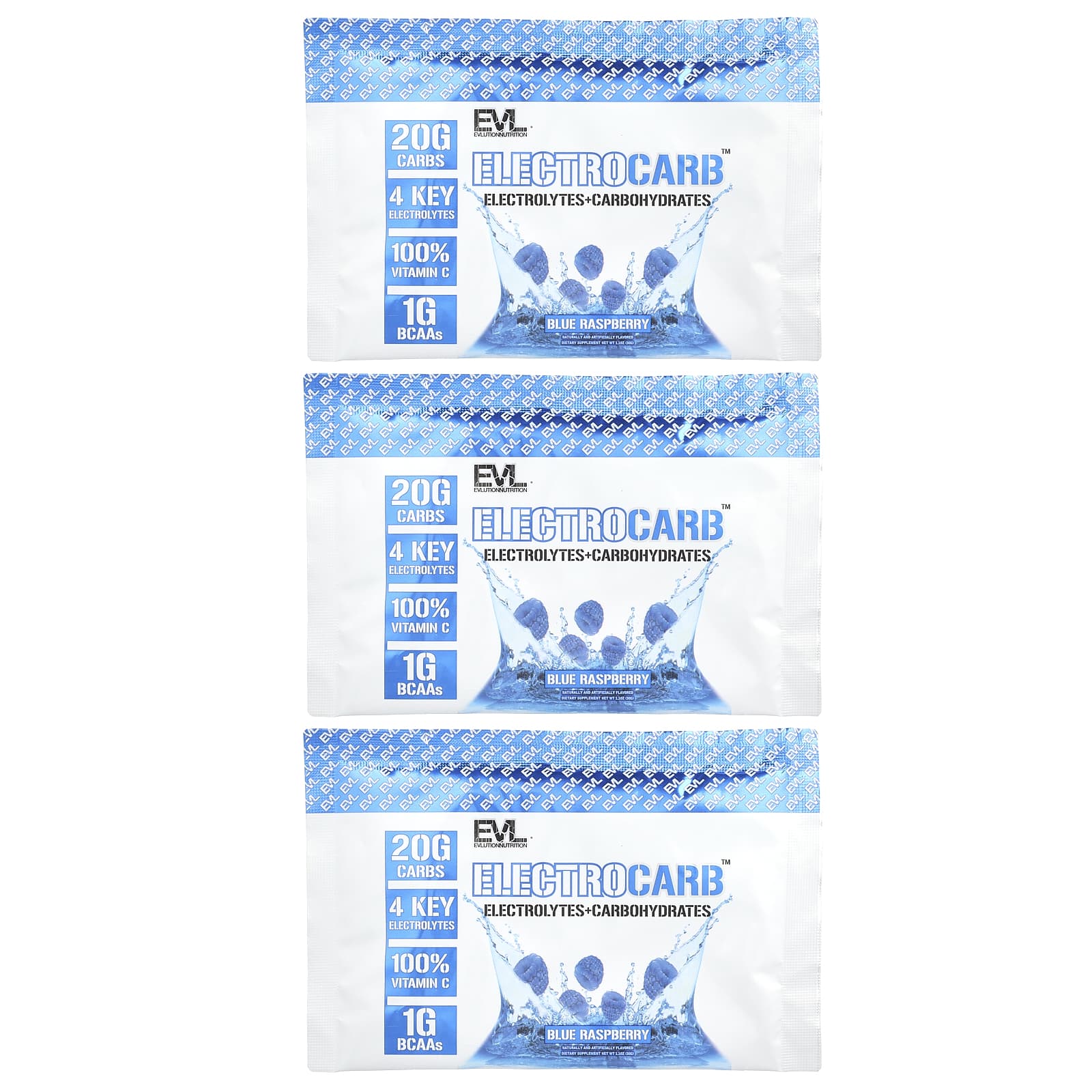 

EVLution Nutrition, ElectroCarb™, Blue Raspberry, 1.1 oz (30 g)