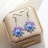 Colorful Shining Snowflake Acrylic Stainless Steel Hypoallergenic Earrings for Women Earrings Christmas New Year  Gifts